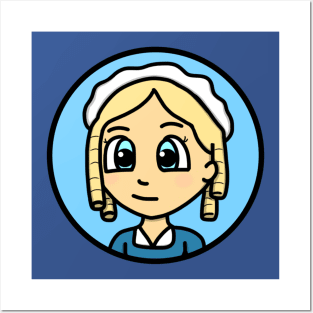 Patriot Portrait - Chibi Elizabeth Maxwell Steele (Small Print) Posters and Art